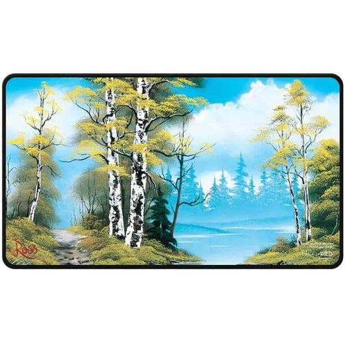 Ultra Pro: Bob Ross Lakeside Path: Black-Stitched Playmat