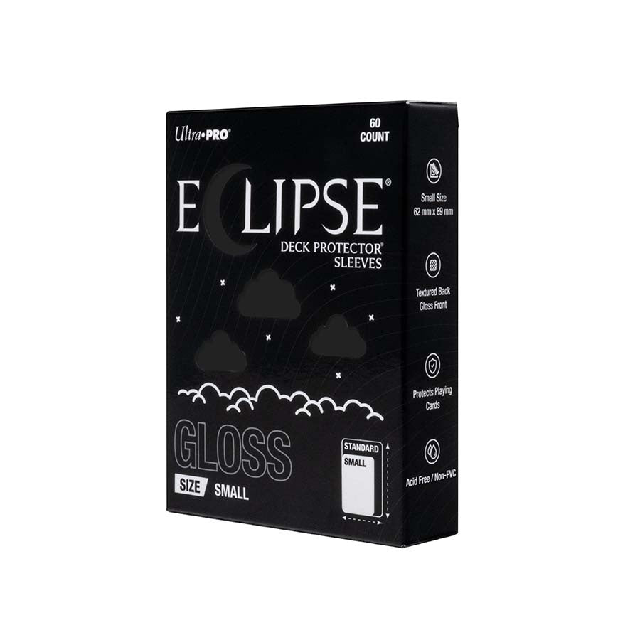 Ultra Pro: Eclipse Sleeves: Small Gloss Deck Protectors: Jet Black (60Ct) Pre-Order