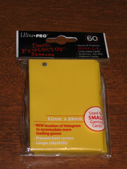 Gaming Card Sleeve - Ultra Pro: Pro-Gloss Small Deck Protector - Yellow 60Ct