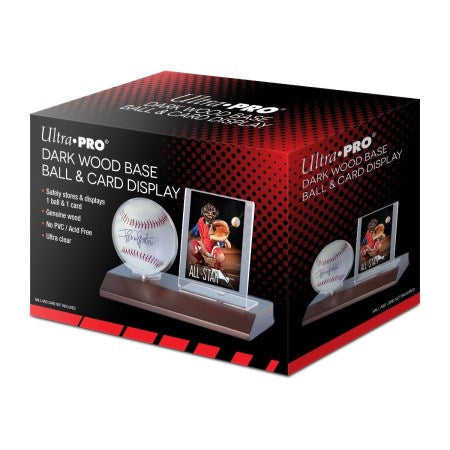 Memorabilia - Ultra Pro: Baseball Display - Dark Wood Base 81674