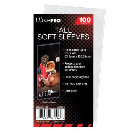 Ultra Pro: Soft Sleeve - Tall 2 1/2X4 2/4 81194
