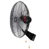 Vie Air The  24 Inch Tilting Wall Mountable Heavy Duty Commercial Strength Oscillating Fan with 3 Speed Motor in Black