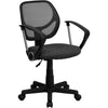 Low Back Gray Mesh Swivel Task Office Chair with Arms - Flash Furniture