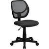 Low Back Gray Mesh Swivel Task Office Chair with Curved Square Back - Flash Furniture