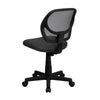 Low Back Gray Mesh Swivel Task Office Chair with Curved Square Back - Flash Furniture