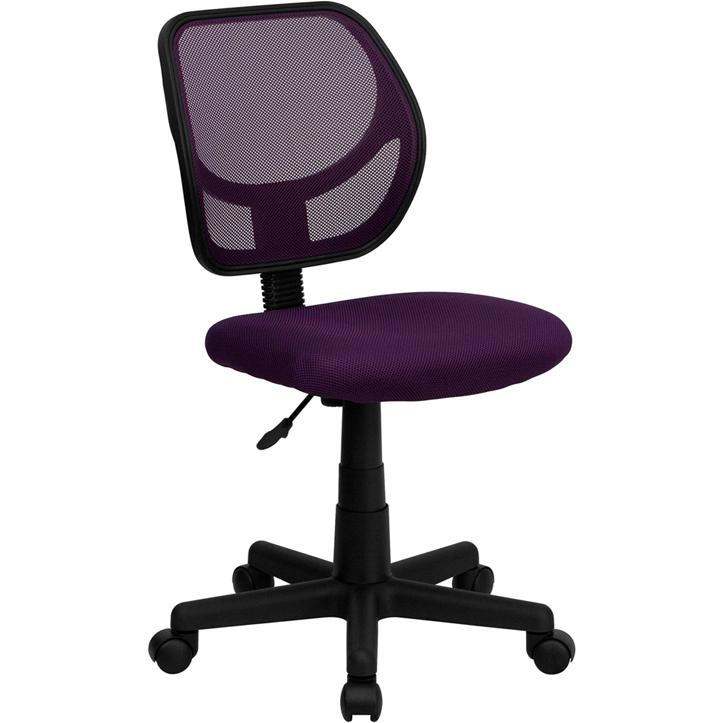 Low Back Purple Mesh Swivel Task Office Chair - Flash Furniture