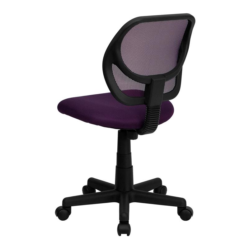Low Back Purple Mesh Swivel Task Office Chair - Flash Furniture