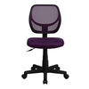 Low Back Purple Mesh Swivel Task Office Chair - Flash Furniture