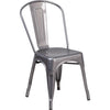 Clear Coated Metal Indoor Stackable Chair - Flash Furniture