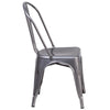 Clear Coated Metal Indoor Stackable Chair - Flash Furniture